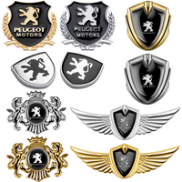 3D Metal Car Styling Body Emblem Sticker Trunk Badge Decoration Decal For Peugeot 408 508 206 207 208 307 308 107 2008 3008 5008