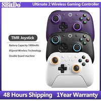 8BitDo Ultimate 2 Wireless Controller, Bluetooth/USB/2.4G Gamepad withTMR Joystick Charging Dock for Windows PC, Apple, Steam &