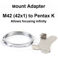 M42-Pentax K Mount Adapter Ring focus infinity For M42 (42x1) lens for Pentax K1 K3 K5 K7 K30 K50 etc. M42-K M42-KAF M42-KAF2 KA