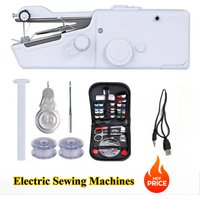 Portable Sewing Machine Home Travel Sewing Accessories Suitable for Needlework and Manual Work Mini Electric Hand DIY Apparel
