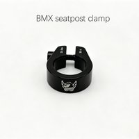 BMX Bike Aluminum Seatpost Clamp 28.6mm Diameter 15mm Thickness M6 Screw Seat Tube Lock Clamp Stunt Bicycle Saddle Fixing Access