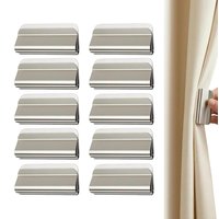 10 Pairs Magnetic Curtain Clips Strong Drapery Closure Clips No-Sew Window Curtain Holders For Bedroom Living Room Bathroom