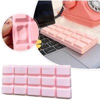 Pink Chocolate Shaped Squishy Toy Super Soft Slow Rebound Stress Relief Squeeze Toy for Relaxation and Entertainment