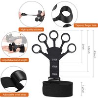 Adjustable Hand Gripper 5 Finger Strength Trainer, Silicone Forearm Exerciser for Wrist Recovery, Gym & Climbing Workout