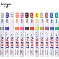 12 Color Permanent Paint Pens White Markers Oil Based Waterproof Marker Pen for Metal Rock Painting, Wood, Plastic, Canvas, Mugs