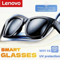 Lenovo Bluetooth Audio Glasses Men Color-Changing Multifunctional Smart Glasses Voice Assistant Music Player Call HD Sunglasses