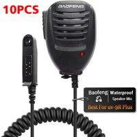 Baofeng Microphone Wholesale UV-68 Pro Max V2 Walkie Talkie Waterproof PTT Speaker Mic for UV-9R Pro UV S22 UV-98 BF 9700 GT 3WP