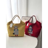 Kusuguru Princess Handbag Tote Bag New Fashion High-End Shopping Bag Nylon Material Polyester Interior Unisex