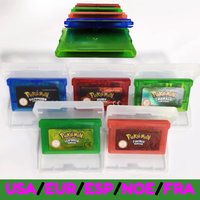 Pokémon-Serie Emerald FireRed Leafgreen Ruby Sapphire 5 Versionen GBA-Spiel in Box für 32-Bit-Videospielkassette