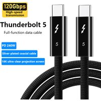 New Thunder-bolt 5 Cable 80Gbps Data 240W Fast Charging 16K60Hz Video Output Fast Charging Type-C Full-featured Data Cable