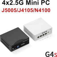 Topton 4x2.5G LAN Firewall Mini PC Intel J5005 J4105 N4100 4 Cores NAS Computer MSATA+2.5 inch SATA pfSense Proxmox Home Server