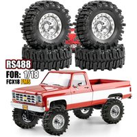 RED SPIDER 4Pcs 1.3 64/26 mm Inch Beadlock Wheel Rim Tire for 1/24 FMS24 Axial SCX24 1/18 Traxxas TRX4M RC Crawler Car Upgrade