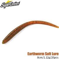 Supercontinent Slow SinkingTrout Worm Soft Baits 80mm Artificial Fishing Lures Sea Worms Earthworm Fishing Soft Lures Wobblers