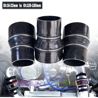 Universal Silicone Tubing Hose Car Intercooler Turbo Intake Pipe Coupler Straight Silicone Reducer Hose Black ID 16mm To 180mm