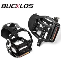 AliExpress BUCKLOS Dynamic Bike Pedals Aluminum Alloy Bicycle Spin Pedal Non-slip Indoor Exercise Bike Pedals Bicycle Toe Clip Pedal