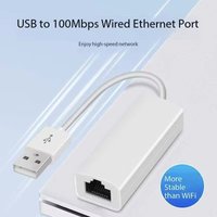 100M USB to RJ45 Network Card Adapter Cable-Free Wired Converter for Mobile Hotspots Desktops Laptops External Use