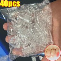 1-40pcs Transparent Silicone Toe Covers Women Gel Little Toes Protector Tube Foot Care Finger Caps Elasticity Prevents Blisters