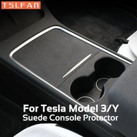 Suede Center Console Cover Protector for Tesla Model 3 Y 2021-2026 3 Highland Y Juniper Central Panel Sticker Car Accessories