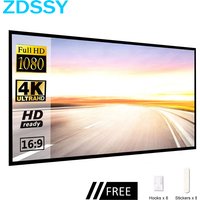 ZDSSY Projector Screen 100 inch 120 inch 150 Portable Foldable for Home Theater Outdoor Indoor Double Side Projector Screen
