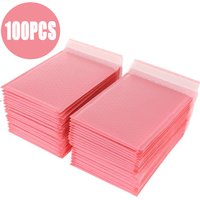 100pcs Bubble Mailers Padded Envelopes Pearl Film Gift Present Mail Envelope Bag For Book Magazine Lined Mailer Self Seal Pink image 4