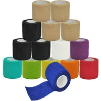 1/6roll 2.5/5/7.5/10cm*4.8m Non Woven Elastic Self Adhesive Bandage Cohesive Bandage for Sports Fixing Finger Wrist Leg