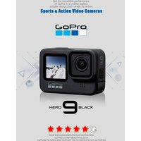 GoPro HERO 9 Black Action Camera 4K 5K with Color Front Screen Sports Cam 20MP Photos, Live Streaming Go Pro HERO 9