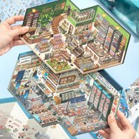 3D Store Storage Landscape Sticker 5.0, Themed Landscape Stickers for Seafood and Fresh Flower Shops, Used for Handmade Art and