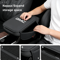 Car Armrest Box Pad Leather Auto Armrest Mat Car Accessories For GMC Terrain Sierra ornament 1500 Yukon Acadia Savana