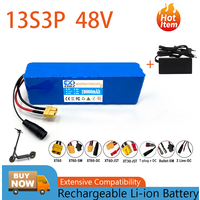 13S3P 48V 100Ah E-Bike Battery Pack - 1000W 30A BMS Protected with Charger for Electric Scooter and E-Bike CE/FCC Certified