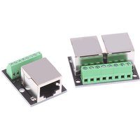 ✰✪1Pc RJ45 Single/Double Female Adapter Board RJ45 Network Adapter Turns The 3.5-pitch Terminal To The 8P Network Adapter