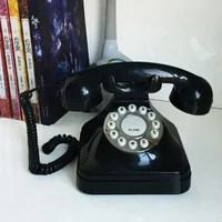 Vintage Landline Phone Retro Landline Corded Telephone Push Button Dialing Desk Telephone for Home Office Decoration -telefone
