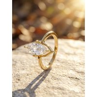 925 Sterling Silver Fashion Simple Marquise Zircon Ring For Women Engagement Party Anniversary High Quality Fine Jewelry