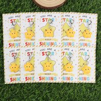 Shining Star Keychain Set、1/2/3/5/10 Set of star-shaped pendants with cards、Suitable for birthdays、Gift for best friend、Party fa