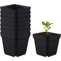 Seedling Pots 50Pcs Square Plant Seeding- Planting Cup Reusable With Drain Hole Ideal Transplant Selection For Garden Grow