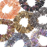 6x16mm Natural AB Colorful Melon Seed Shape Crystal Quartz Beads Horizontal Hole Glass Beads for DIY Jewelry Pendant Accessories