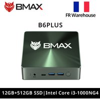 Bmax B6 Plus Mini-PC Intel I3-1000Ng4 Windows 11 PC 12GB RAM 512GB SSD WLAN 5 USB 3.0 USB * 3 HDMI * 2 Bluetooth Typ-C Mini-PC