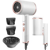 220V New Foldable Hair Dryer 2400W High-Power Silent Hair Dryer With Cold And Hot Air Distribution And Multi Nozzle Blower
