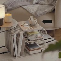 Nowoczesny minimalistyczny stolik boczny w stylu nordyckim, stolik narożny do salonu, geometryczny stolik kawowy, artystyczny przenośny stolik kawowy, stolik boczny, włoski minimalistyczny stolik