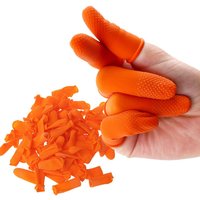 100PCS Fingertips Protector Gloves Reusable Natural Rubber Finger Cover Gloves Non-slip Latex Finger Cots Nail Art Tool image 4