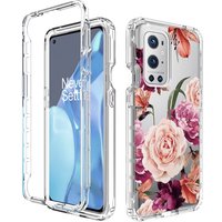Crystal Clear 2 in 1 Shockproof Transparent Cases Hard Bumper Soft TPU Protective Cover for Oneplus 9 Pro Case ,1+9 Pro