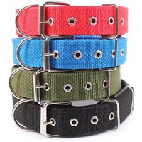 1Pc Solid Dog Collars Nylon Dog Collar For Small Medium Large Dogs Teddy Keji Pitbull Bulldog Beagle Pet Supplies