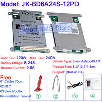 2026 NEW JK BMS PD Promotional Model BMS 40A 60A 80A 100A 120A 150A Balance 0.6A BD6A24S15PD JKBMS within Screw Support BT LCD