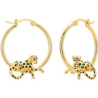 925 Sterling Silver Golden Cheetah Drop Earring For Anniversary Wedding Jewelry Gifts