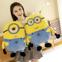 Minions Movie Periphery Yellow Plush Bob Stuart Stuffed Plush Toys In Jeans Soft Dolls Pillow Decoration Children Birthday Gift