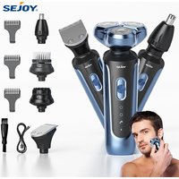 SEJOY Electric Shaver for Men,Hair Trimmer,Nose Hair Scissors,Facial Cleanser, Facial Massager Rechargeable Shaving Machine