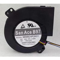 Fan for SANYO 9BMB24P2K01 24V 1.62A 9733 Turbine Large Air Volume Barbecue Grill 97 * 97 * 33MM