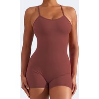 Sporty chic 2026 Spring And Summer New Women's Backless Package Hip Jumpsuit Sexy Slim Yoga Wear Cross Strap One-Piece Shorts