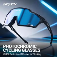 SCVCN Photochromic Cycling Sunglasses MTB Glasses MTB Road Bike UV400 Goggles Men Women Outdoor Bicycle Sports Hiking Eyewear
