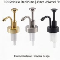 Universal Soap Dispenser Pump Replacement Head 33mm Thread | 304 Stainless Steel for Kitchen Bathroom | Lotion, Liquid Soap ļ¼°uļ½ļ½