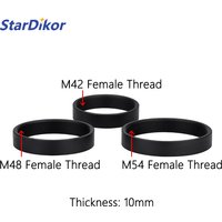 StarDikor M42/M48/M54 x0.75 Female Thread Extension Barrel Adapter Female to Female Thread Length 10MM For Zwo Qhy Camera